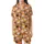 Cat Lovers' Whimsical Grumpy Fluffy Cat Sushi Nigiri & Maki All-Over Pattern on Vivid Tangerine Orange Satin Short-Sleeve Pajamas Set - 2