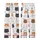 Cat Lovers' Whimsical Cartoon Cat Faces, Minimalist Feline Art, Pink Bows & Paw Prints Pattern on White Kid Satin Pajamas Set - 3
