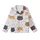Cat Lovers' Whimsical Cartoon Cat Faces, Minimalist Feline Art, Pink Bows & Paw Prints Pattern on White Kid Satin Pajamas Set - 2