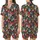 Animal Lovers' All-Over Whimsical Winter Cats Foxes Owls Colorful Knitted Beanie Pattern Satin Short-Sleeve Pajamas Set - 1