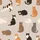Cat Lovers' Whimsical Painterly Cat Pattern with Diverse Calico Tabby Tuxedo Felines on Soft Beige-Pink Satin Short-Sleeve Pajamas Set - 4