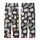 Cat Lovers' Whimsical Cartoon Cats Seamless All-Over Pattern Deep Black Soft Grey Blue Lavender Pink Kid Satin Pajamas Set - 3