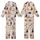 Cat Lovers' Whimsical Painterly Cat Pattern with Diverse Calico Tabby Tuxedo Felines on Soft Beige-Pink Kid Satin Pajamas Set - 1