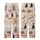Cat Lovers' Whimsical Painterly Cat Pattern with Diverse Calico Tabby Tuxedo Felines on Soft Beige-Pink Kid Satin Pajamas Set - 3