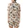 Dachshund Lovers' Whimsical Cartoon Brown Black Dachshunds, Red Pink Hearts & Playful Poses Cream Pattern Satin Short-Sleeve Pajamas Set - 3