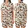 Dachshund Lovers' Whimsical Cartoon Brown Black Dachshunds, Red Pink Hearts & Playful Poses Cream Pattern Satin Short-Sleeve Pajamas Set - 1