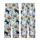 Whimsical Lovers' Playful Black Cat Ghost Jack-o'-Lantern Bat Broom Candy Corn Pattern on Sky Blue Kid Satin Pajamas Set - 3