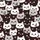 Cat Lovers' Playful Cartoon Feline Faces Seamless Pattern Dark Brown White Pink Kid Satin Pajamas Set - 4