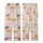 Cat Lovers' Whimsical Pink Cartoon Cat Pattern, Diverse Felines with Orange Paw Prints & Fish Skeletons Kid Satin Pajamas Set - 3