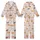 Cat Lovers' Whimsical Pink Cartoon Cat Pattern, Diverse Felines with Orange Paw Prints & Fish Skeletons Kid Satin Pajamas Set - 1
