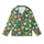 Cat Lovers' Vibrant Emerald Green Flat Graphic Cartoon Cat Faces Festive Santa Elf Hat Antlers Snowflakes Pattern Kid Satin Pajamas Set - 2