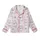 Cat Lovers' Adorable Plump Pastel Pink Cartoon Cats Strawberry Bow Pattern Kid Satin Pajamas Set - 2