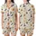 Whimsical Halloween Enthusiasts' Cream Orange Indigo Jack-o'-Lantern Ghost Bat Sweet Treats Pattern Satin Short-Sleeve Pajamas Set - 1