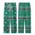 Cat Lovers' Bold Green Black White Tartan Plaid Pink Blue Stylized Cat Heads & Paw Prints Graphic Kid Satin Pajamas Set - 3
