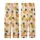 Playful Tropical Design: Golden Pineapples, Olive Hearts on Pale Peach - Fabric Art Kid Satin Pajamas Set - 3