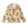 Playful Tropical Design: Golden Pineapples, Olive Hearts on Pale Peach - Fabric Art Kid Satin Pajamas Set - 2