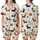 Dachshund Lovers' Whimsical Halloween Dachshund Costumes Pattern with Skeletons, Witches, Bats, Pumpkins, & Ghosts in Orange, Purple, Green Satin Short-Sleeve Pajamas Set - 1
