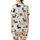 Dachshund Lovers' Whimsical Halloween Dachshund Costumes Pattern with Skeletons, Witches, Bats, Pumpkins, & Ghosts in Orange, Purple, Green Satin Short-Sleeve Pajamas Set - 3