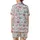 Kawaii Cat Lovers' Seamless Pastel Pink Teal Blue White Cartoon Cat Faces Pattern with Bows, Hearts, & Sunglasses Satin Short-Sleeve Pajamas Set - 3