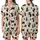 Festive Cat Lovers' Whimsical Black Cat Holiday Pattern with Red Santa Hats, Green Lights & Christmas Trees on Cream Satin Short-Sleeve Pajamas Set - 1