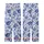 Women's Hand-Drawn Vintage Chintz Sapphire Azure Blue Rose Peony Leafy Botanical Pattern Kid Satin Pajamas Set - 3