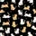 Cat Lovers' Cute Cartoon Cats Tan Striped White Orange Pink Hearts Black Pattern Satin Short-Sleeve Pajamas Set - 4