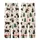 Festive Cat Lovers' Whimsical Black Cat Holiday Pattern with Red Santa Hats, Green Lights & Christmas Trees on Cream Kid Satin Pajamas Set - 3