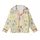 Cat Lovers' Kawaii Calico Cat Boba Tea Pastel Yellow Polka Dot Pattern with Taupe Paw Prints Light Orange Hearts Kid Satin Pajamas Set - 2