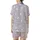 Cat Lovers' Whimsical Lavender Playful White Outline Cartoon Cat Pink Polka Dot Pattern Satin Short-Sleeve Pajamas Set - 3