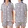 Cat Lovers' Whimsical Lavender Playful White Outline Cartoon Cat Pink Polka Dot Pattern Satin Short-Sleeve Pajamas Set - 1