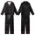 Cat Lovers' Dense Whimsical Black Cat Neon Green Pink Blue Yellow All-Over Graphic Pattern Kid Satin Pajamas Set - 1