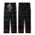 Cat Lovers' Dense Whimsical Black Cat Neon Green Pink Blue Yellow All-Over Graphic Pattern Kid Satin Pajamas Set - 3