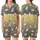 Cat Lovers' Adorable Illustrative Baby Kittens Ginger Grey White Playful Poses Yellow Orange Dreamy Circles Satin Short-Sleeve Pajamas Set - 1