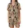 Cat Lovers' Warm Beige Seamless Pattern Diverse Rear-View Cats Calico Tabby Tuxedo Cream Black Gray Brown Fur Satin Short-Sleeve Pajamas Set - 2