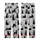 Cat Lovers' Whimsical Black Cat Pattern on Light Heather Gray, Playful Poses, White Eyes, Teal Pupils, Cartoon Style Kid Satin Pajamas Set - 3