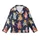 Cat Lovers' Whimsical Cartoon Cat Ensemble Playing Music Baking Sailing DJing on Deep Navy Kid Satin Pajamas Set - 2