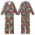 Animal Lovers' All-Over Whimsical Winter Cats Foxes Owls Colorful Knitted Beanie Pattern Kid Satin Pajamas Set - 1