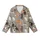 Cat Lovers' Illustrative Semi-Realistic Scattered Domestic Cat Natural Fur Greige-Taupe Pattern Kid Satin Pajamas Set - 2
