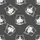 Cat Lovers' Whimsical Black White Grey Tabby Kitten Pattern with Sky Blue Eyes Holding Green Leaf Branch on Charcoal Kid Satin Pajamas Set - 4