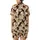 Whimsical Style Fans' Adorable Cream Brown Owl Face Seamless Pattern Plush Flat Cartoon Style Satin Short-Sleeve Pajamas Set - 3
