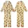 Nature Lovers' Whimsical Orange Yellow Gingham Sunflowers Pastel Green Stems Tiny Yellow Stars Kid Satin Pajamas Set - 1