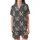 Cat Lovers' Photorealistic Grey Tabby Kittens Green Eyes Peeking Trompe L'oeil Torn Heather Charcoal Satin Short-Sleeve Pajamas Set - 2