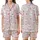 Cat Lovers' Adorable Plump Pastel Pink Cartoon Cats Strawberry Bow Pattern Satin Short-Sleeve Pajamas Set - 1