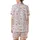 Cat Lovers' Adorable Plump Pastel Pink Cartoon Cats Strawberry Bow Pattern Satin Short-Sleeve Pajamas Set - 3