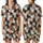 Cat Lovers' Whimsical Seamless Diverse Cat Faces Pattern Deep Charcoal Grey White Black Ginger Felines Satin Short-Sleeve Pajamas Set - 1