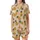 Playful Tropical Design: Golden Pineapples, Olive Hearts on Pale Peach - Fabric Art Kid Satin Pajamas Set - 2