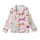 Whimsical Style Lovers' Stylized Jungle Creatures Repeat Pattern with Pastel Pink Magenta Camel Brown Gold & Dark Brown Line Art Kid Satin Pajamas Set - 2