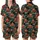 Cat & Ramen Lovers' Vintage Japanese Black Cat Red Ramen Ukiyo-e Teal Wave Pattern Satin Short-Sleeve Pajamas Set - 1