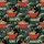 Cat & Ramen Lovers' Vintage Japanese Black Cat Red Ramen Ukiyo-e Teal Wave Pattern Satin Short-Sleeve Pajamas Set - 4