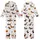 Dachshund Lovers' Whimsical Halloween Dachshund Costumes Pattern with Skeletons, Witches, Bats, Pumpkins, & Ghosts in Orange, Purple, Green Kid Satin Pajamas Set - 1